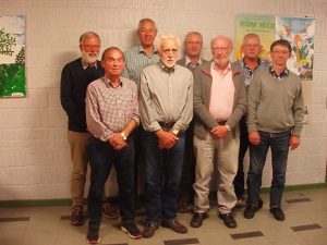 De oprindelige otte medlemmer af Flagalleen til jubilæum
