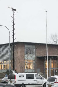 Sendervogn med antenne for P4 radio
