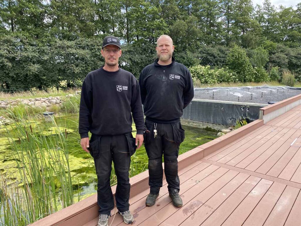 Jesper Fussing Hjortgaard og Lars Albertsen fra Teknik - Miljø og Drift i Sorø Kommune